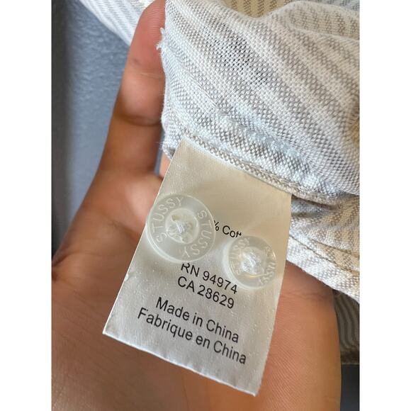 STUSSY SHIRT Vintage Size M white men's good condition - Picture 6 of 7